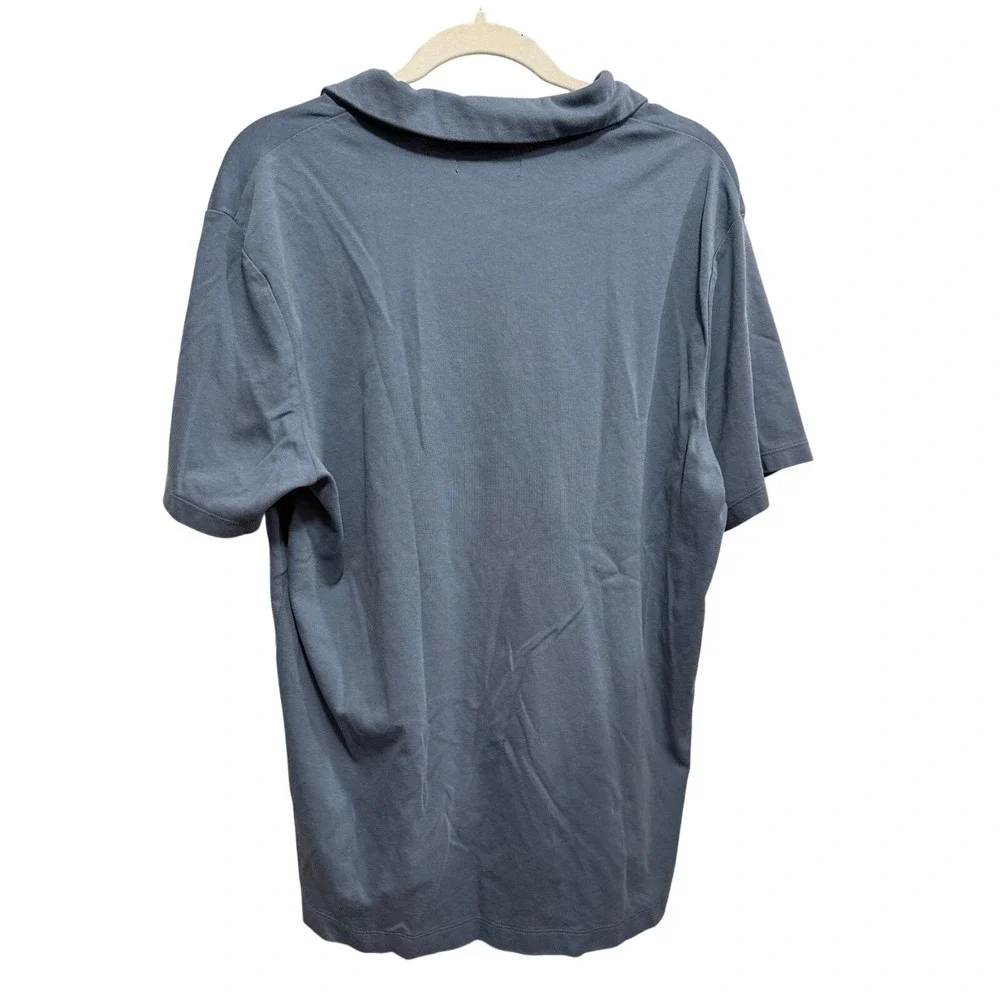 Banana Republic Men's XL Polo Shirt Slate Blue Short Sleeve‎ Cotton Golf Top